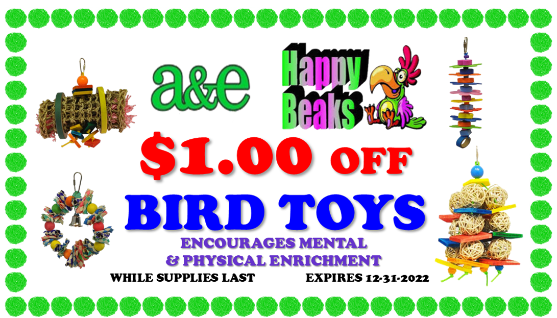 a and e happy beaks enrichment toys bird sale coupon