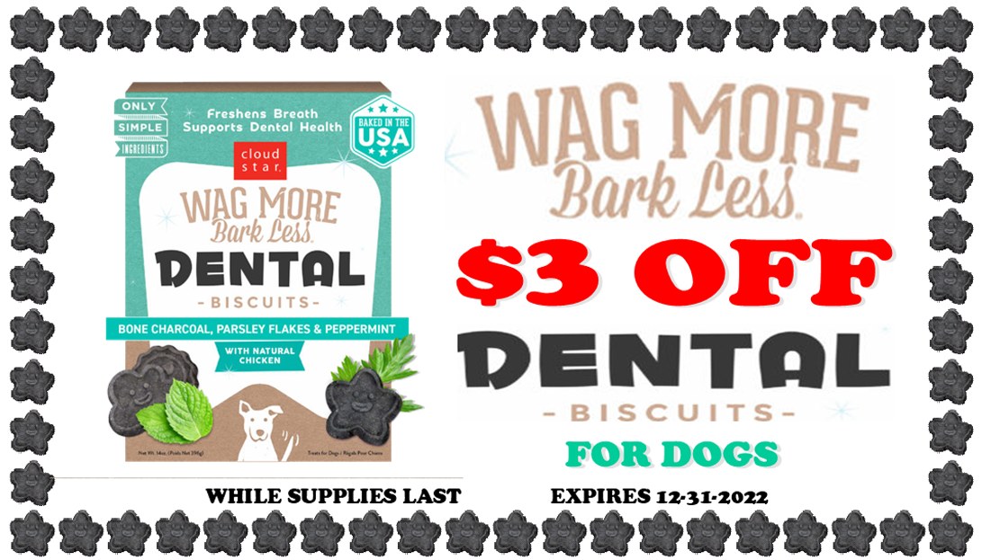 cloud star wag more bark less dental treats dog sale coupon