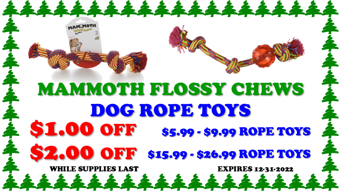 mammoth flossy chews rope toys dog sale coupon