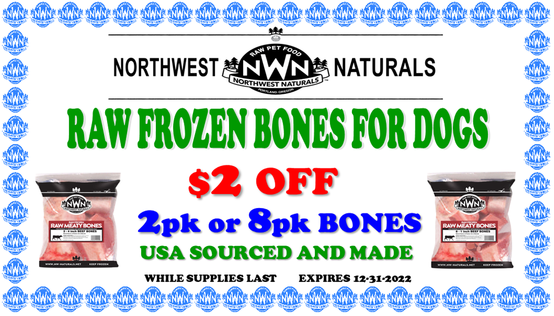 northwest naturals frozen raw bones dog sale coupon
